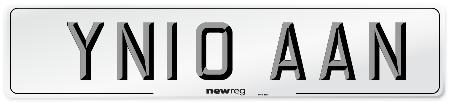 YN10 AAN Number Plate from New Reg